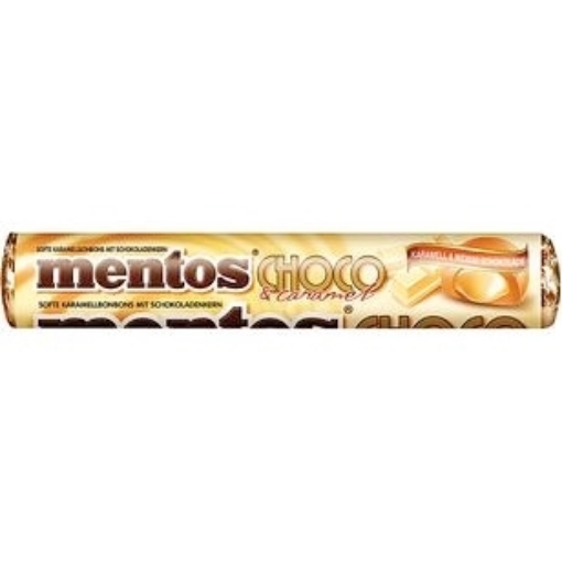 Mentos Choco Karamel + Hvid Chokolade 38 g. Slik til hele familien - Slikposen.dk