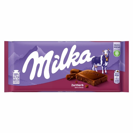 Billede af Milka Bitter 100 g. MHT 21-10-2024