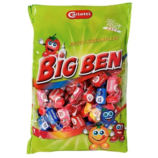 Billede af Carletti Big Ben Frugt Karameller 350 g.