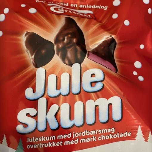 Billede af Carletti Juleskum Jordbær/Mørk Chokolade 130 g.